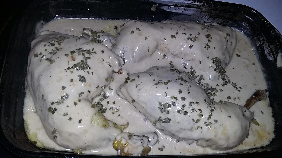 recette Cuisses de poulet a la sauce au kiri