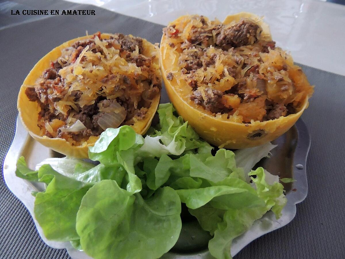 recette Courge spaghetti à la bolognaise