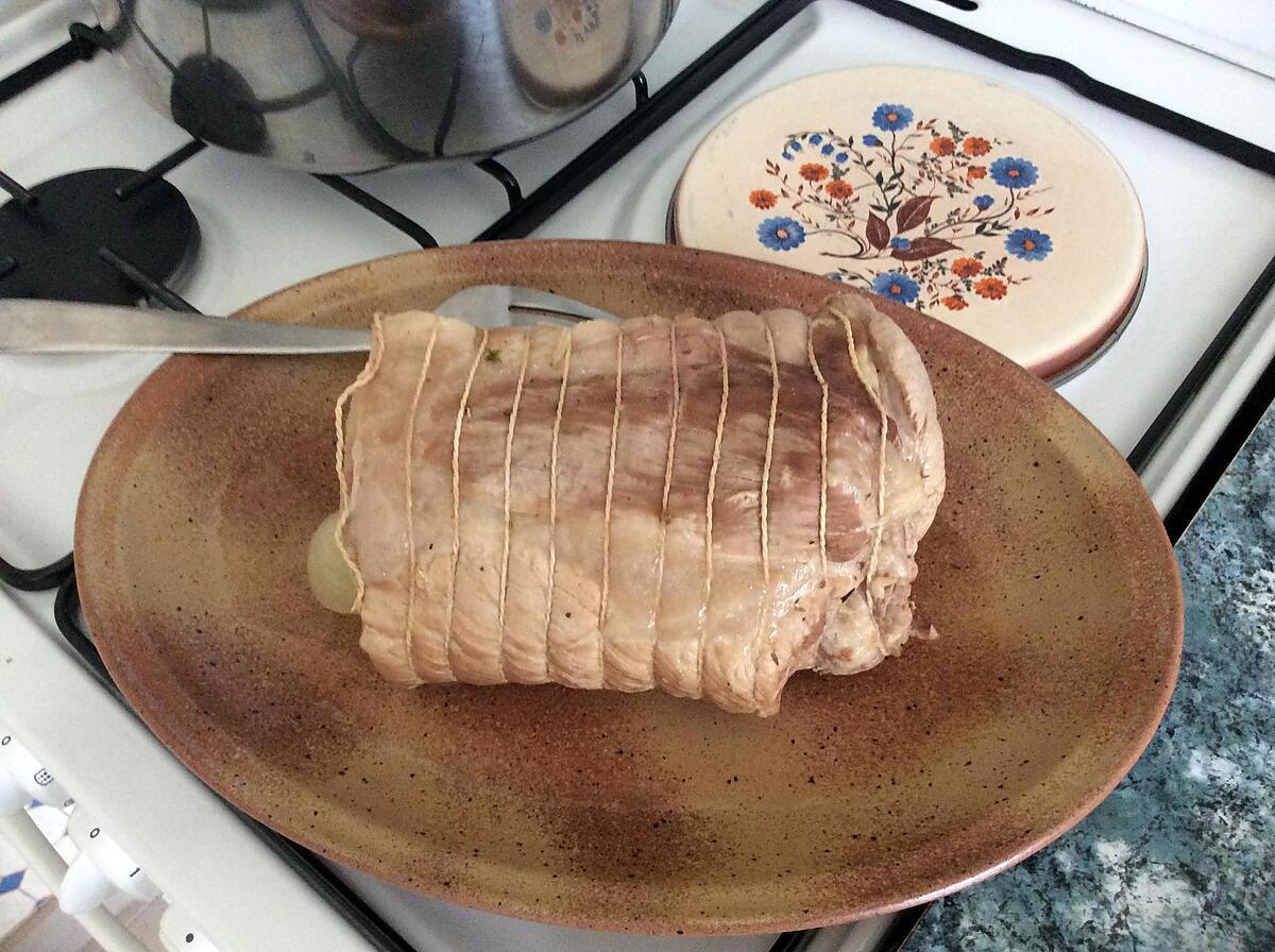 recette roti de porc dans l'échine au court-bouillon: