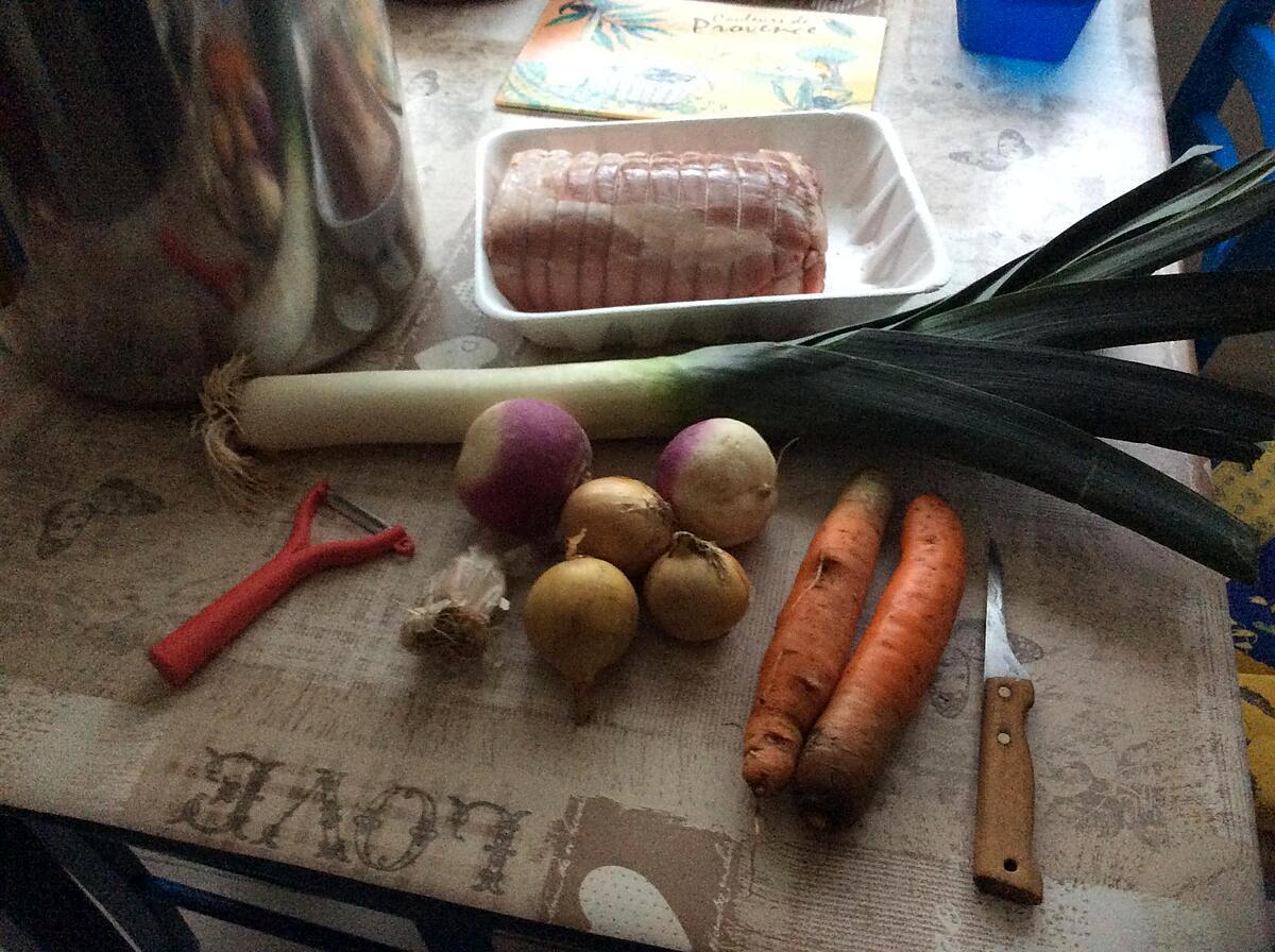 recette roti de porc dans l'échine au court-bouillon: