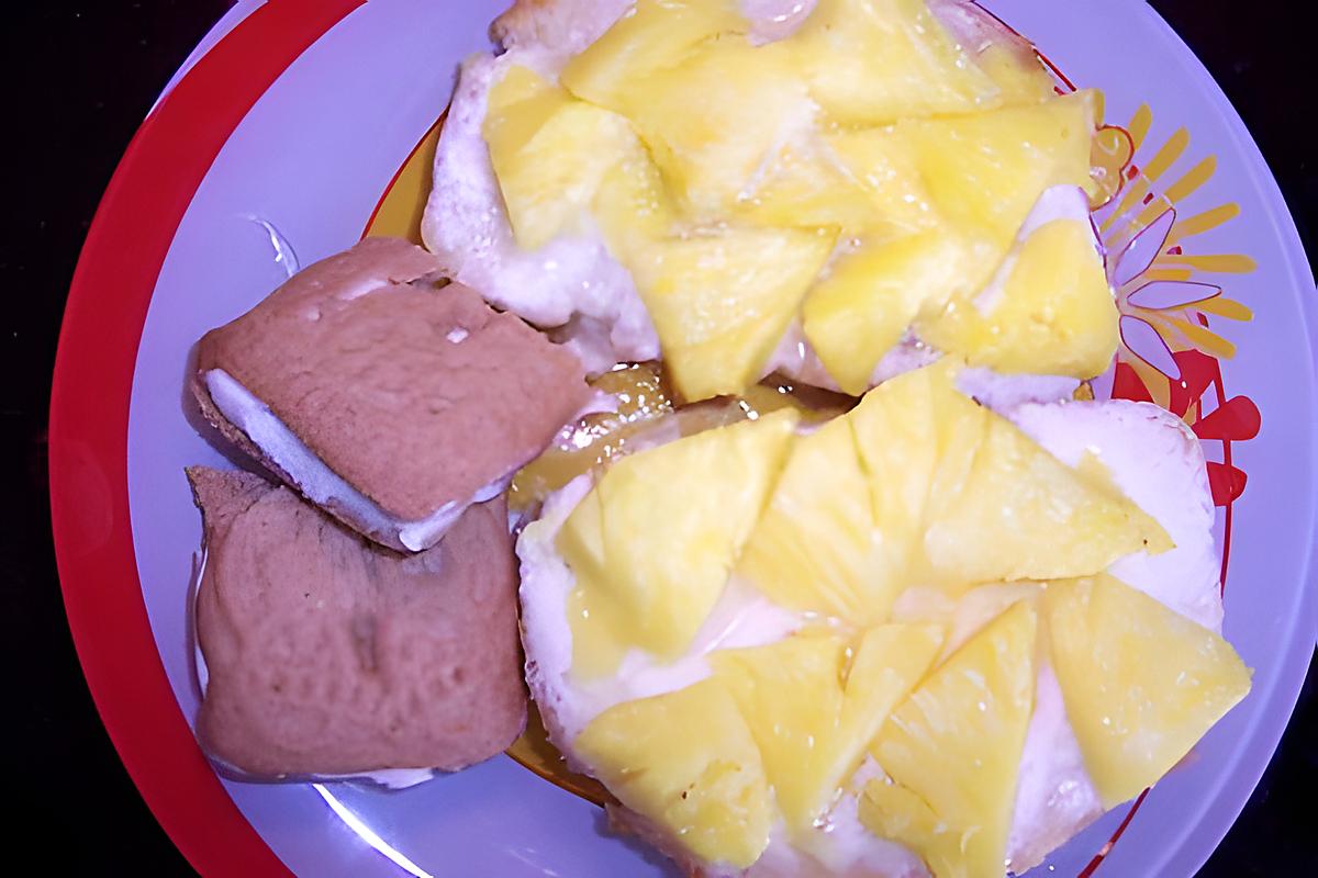 recette Tartine à l'ananas