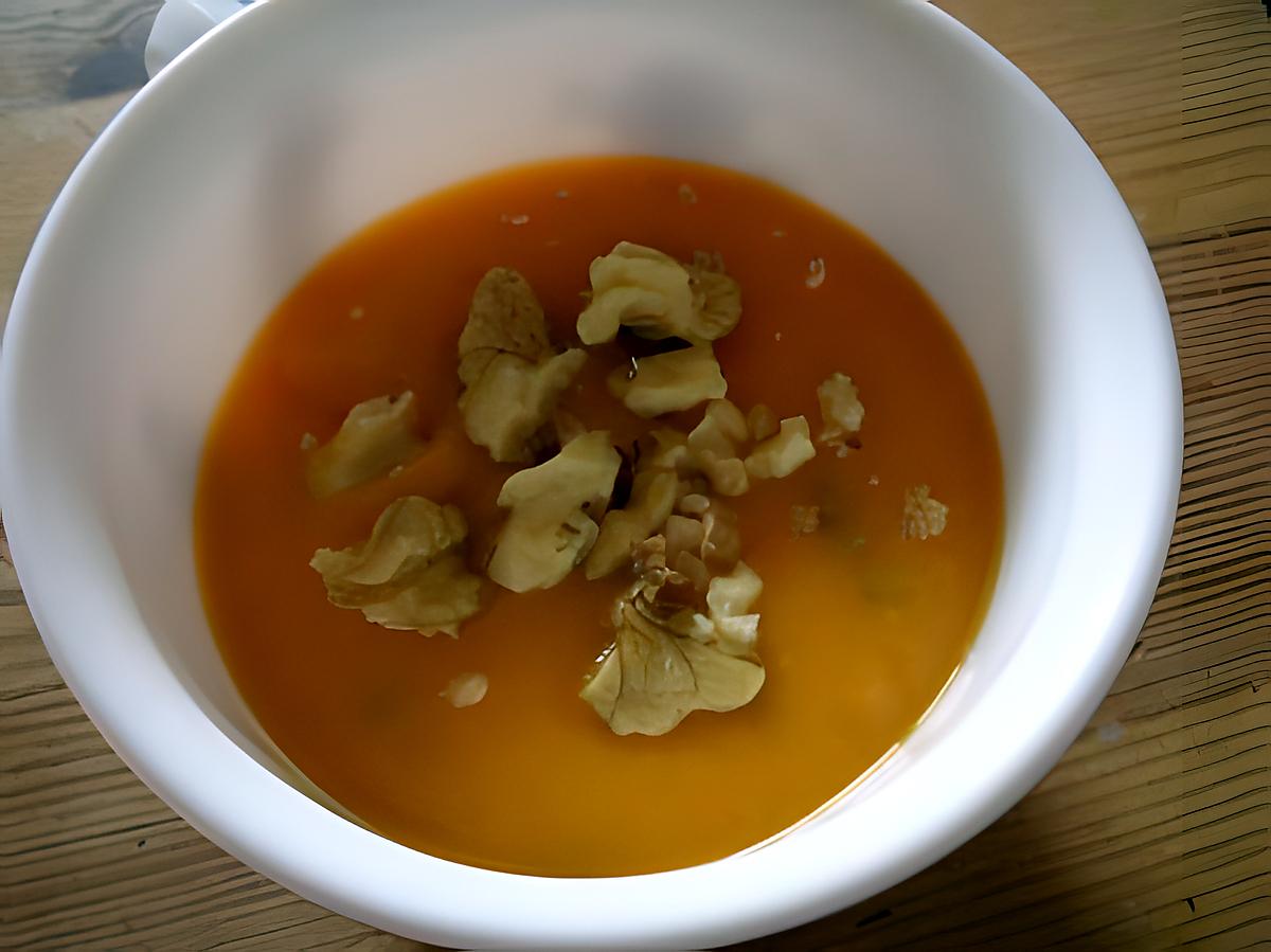 recette Velouté tout doux Potiron - Noix