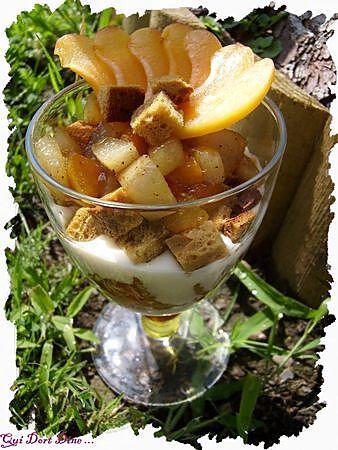 recette Verrine croustillante aux fruits épicés