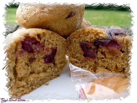 recette Muffins cerise / spéculoos & tonka