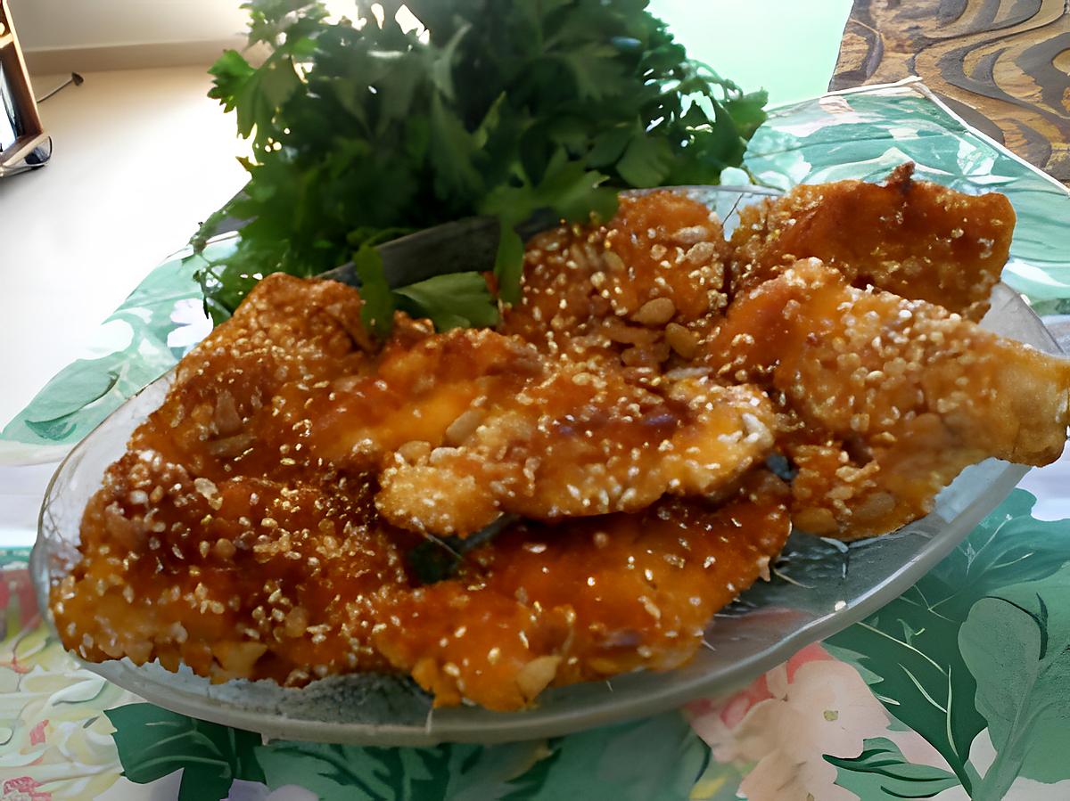 recette Croustillants de poulet aux graines de sesame