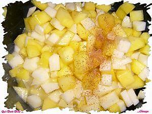 recette Clafoutis pomme / mangue / coco