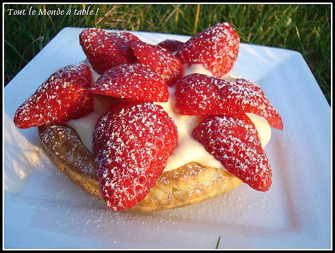 recette Tartelettes aux fraises façon Saint Honoré