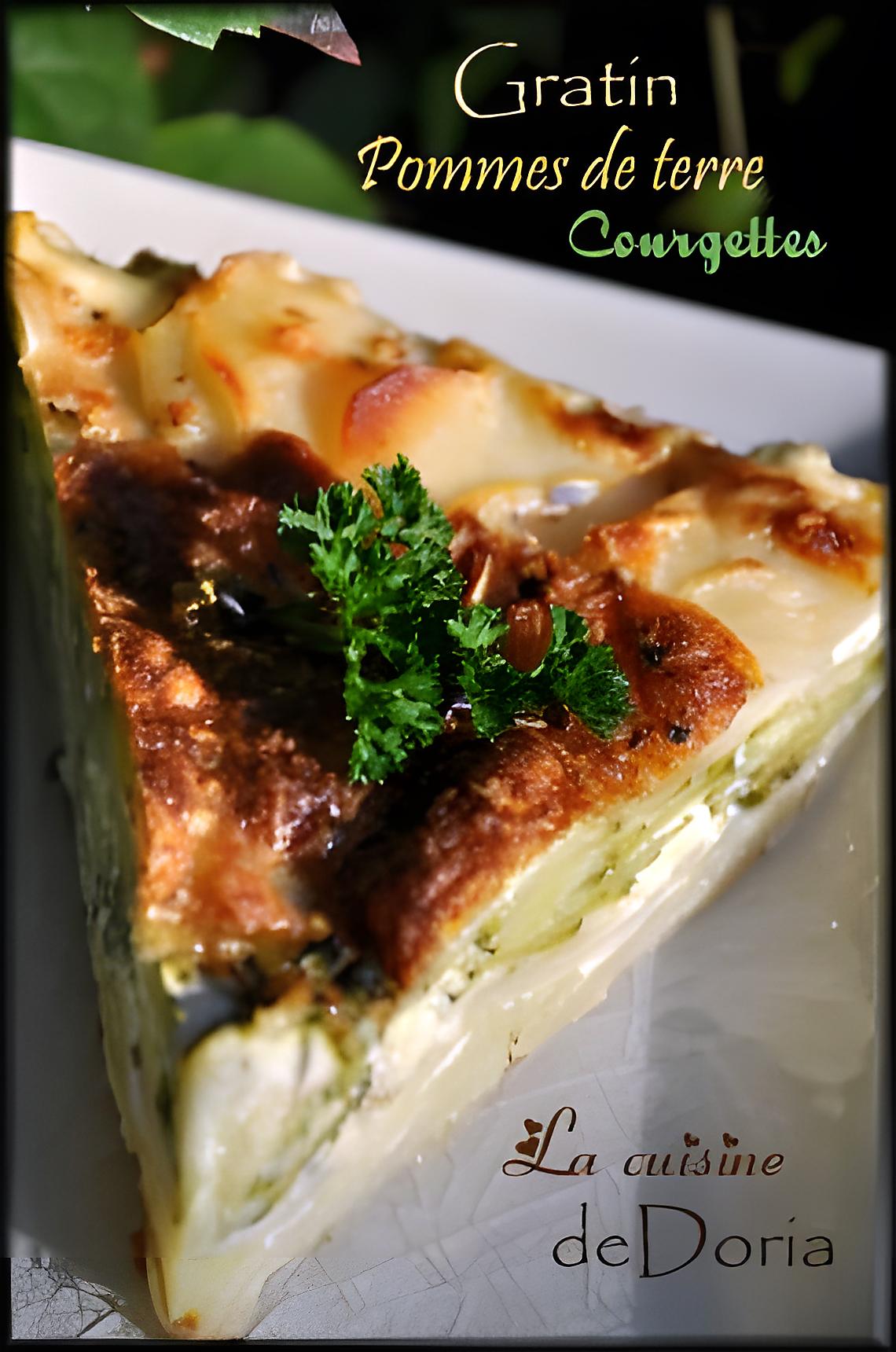 recette Gratin de pommes de terre et courgettes au lait de coco