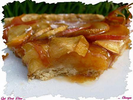 recette Tarte aux pommes/coings et caramel