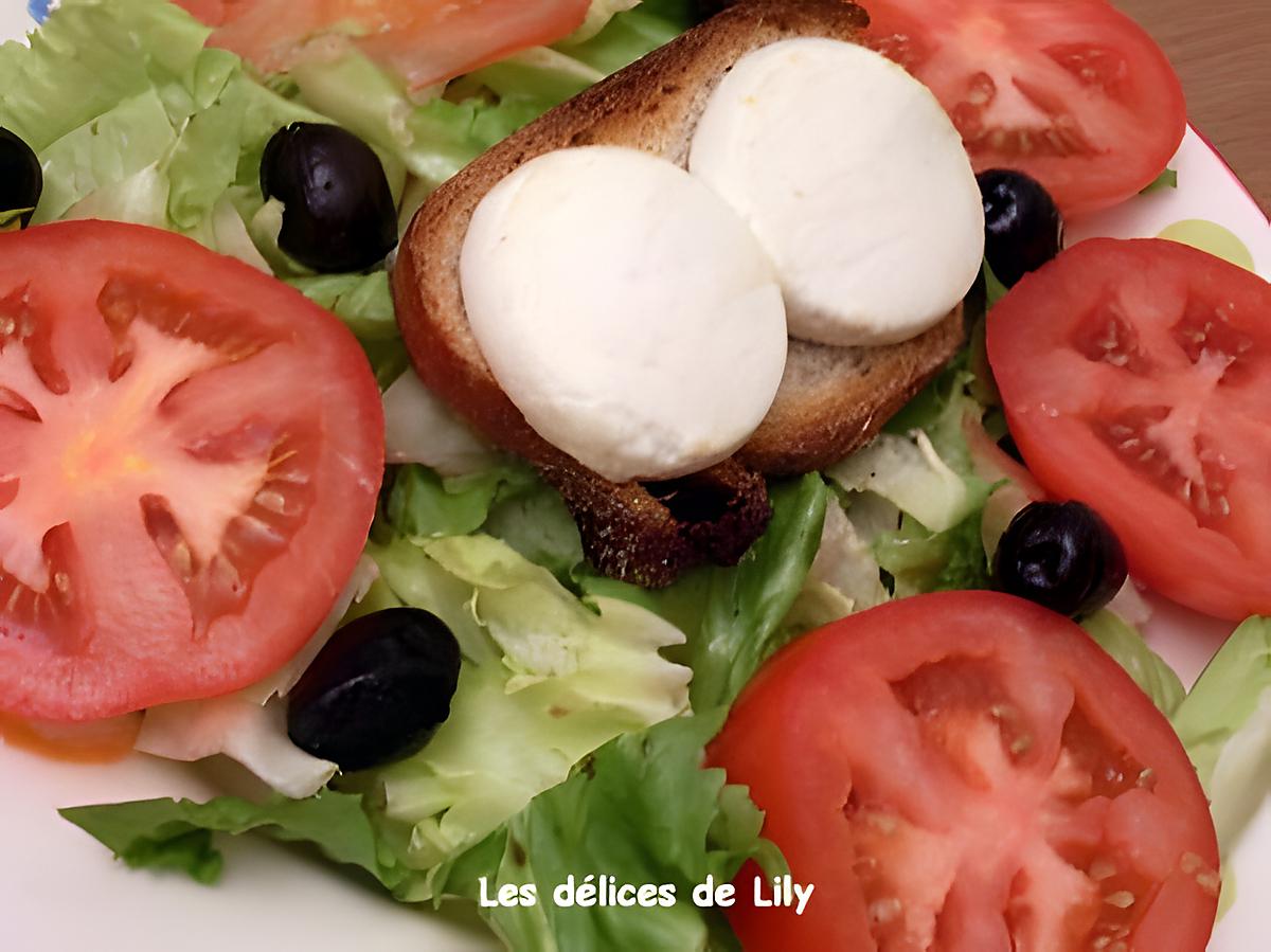 recette Salade chèvre et miel