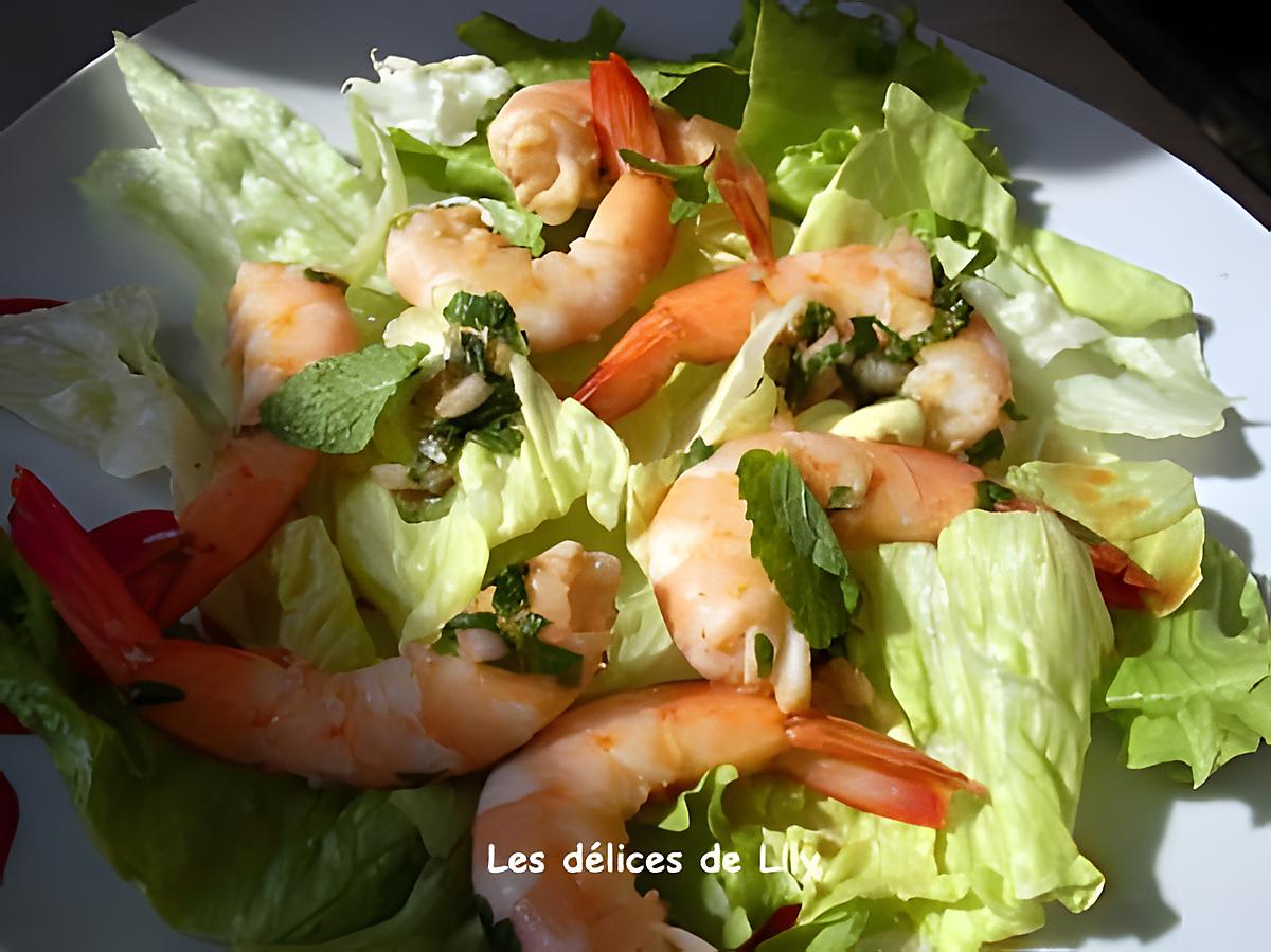 recette Salade de crevettes phla kung