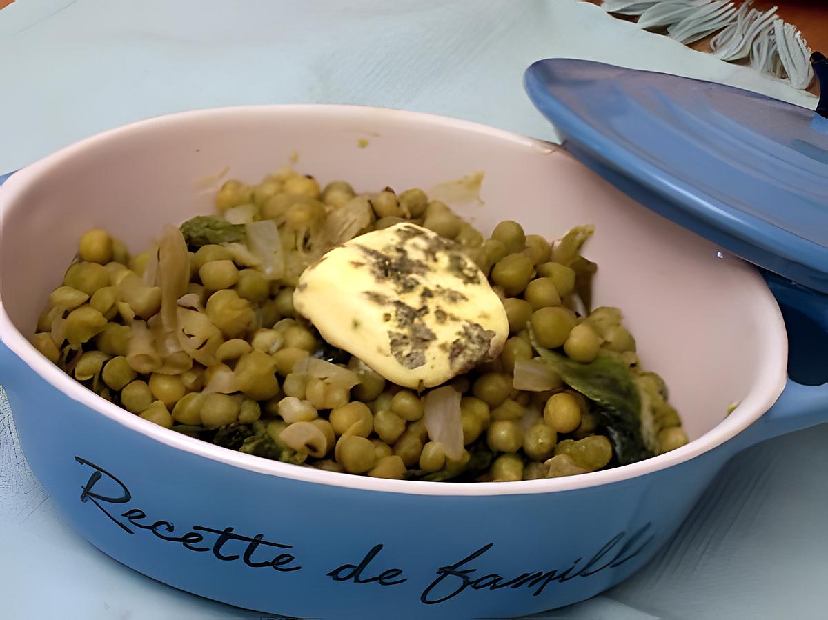 recette Fricassée de petits pois à la menthe