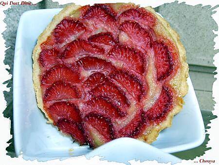 recette Ooo Tartelette aux fraises & à la compotée de rhubarbe ooO