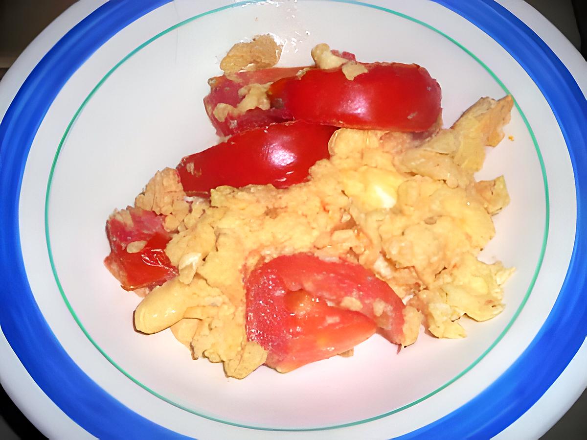 recette Tomates sautées aux oeufs
