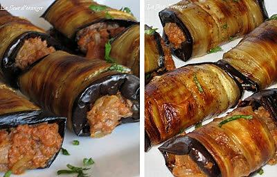 recette Roulades d'aubergines farcie à la viande et feta