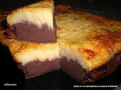 recette FONDANT CHOCOLAT/VANILLE