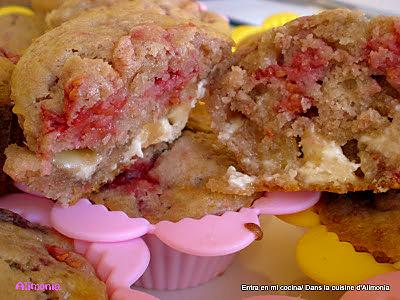 recette muffins framboises-chocolat blanc