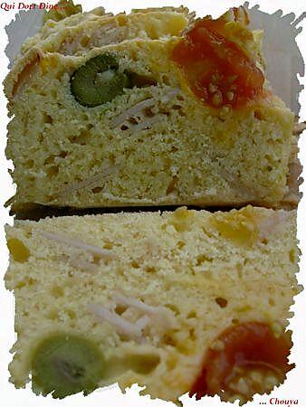 recette Ooo Cake tomates cerises, blanc de dinde, olives vertes ooO