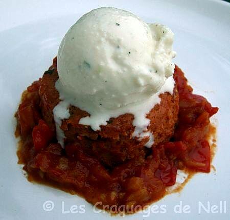 recette Flan à la tomate et sorbet chèvre