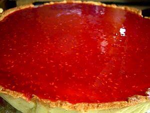 recette Tarte " Bavaroise " à la Framboise, sur Lit de Citron