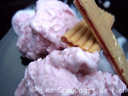 recette Glace au yaourt à la fraise