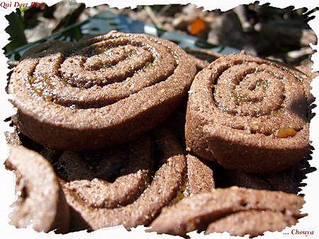 recette Ooo Spirales choco/noisettes à la confiture de lait ooO