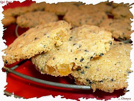 recette Ooo Cookies au sésame noir & gingembre confit ooO