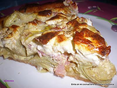 recette TARTE ARTICHAUTS-JAMBON