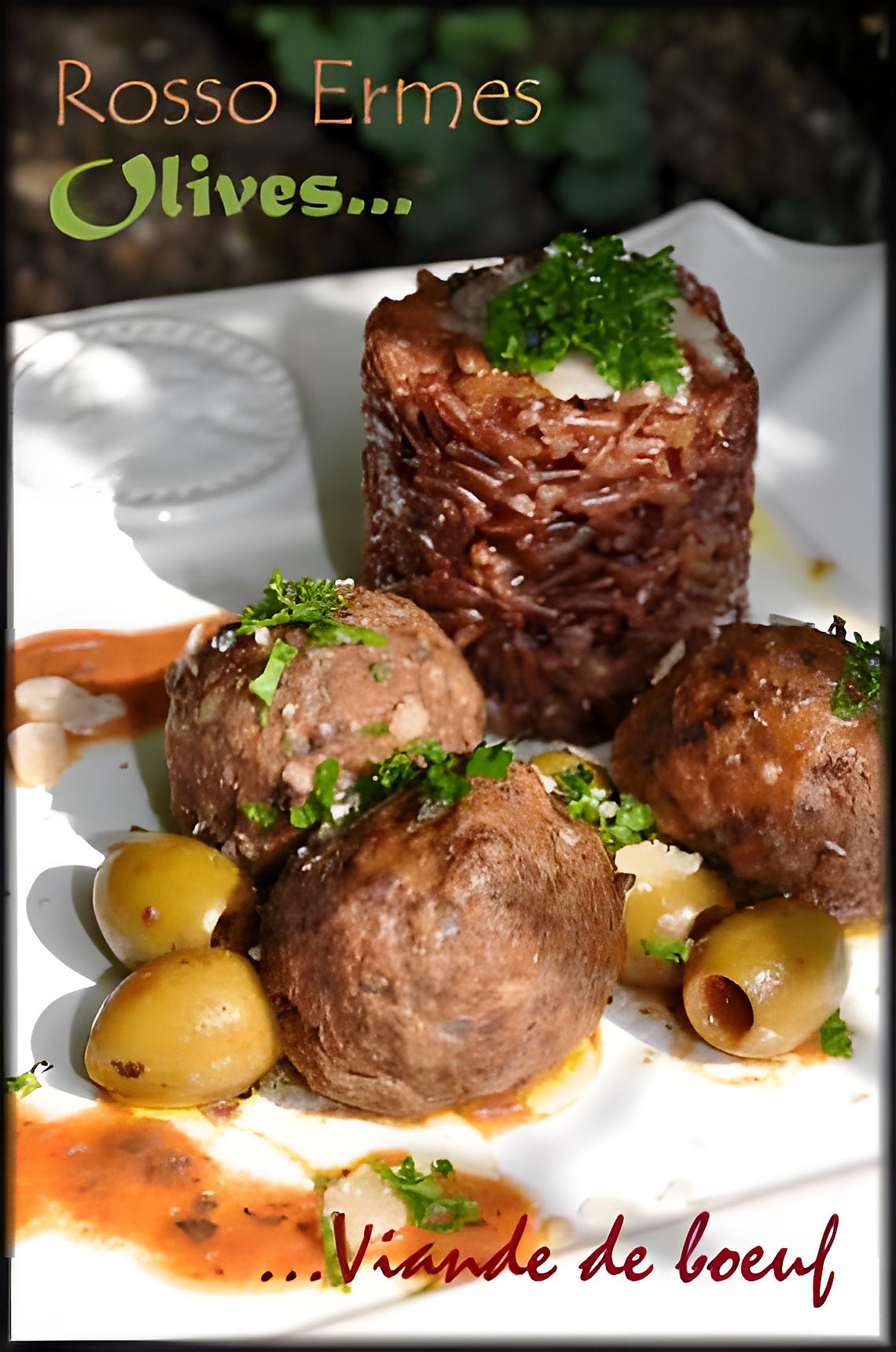 recette Pallottole di carne el il suo riso rosso ERMES