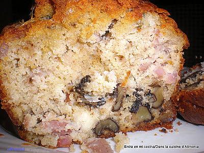 recette Cake lardons-noix-roquefort