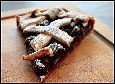 recette ** Une tarte aux cerises ( cherry pie) aux notes épicées**