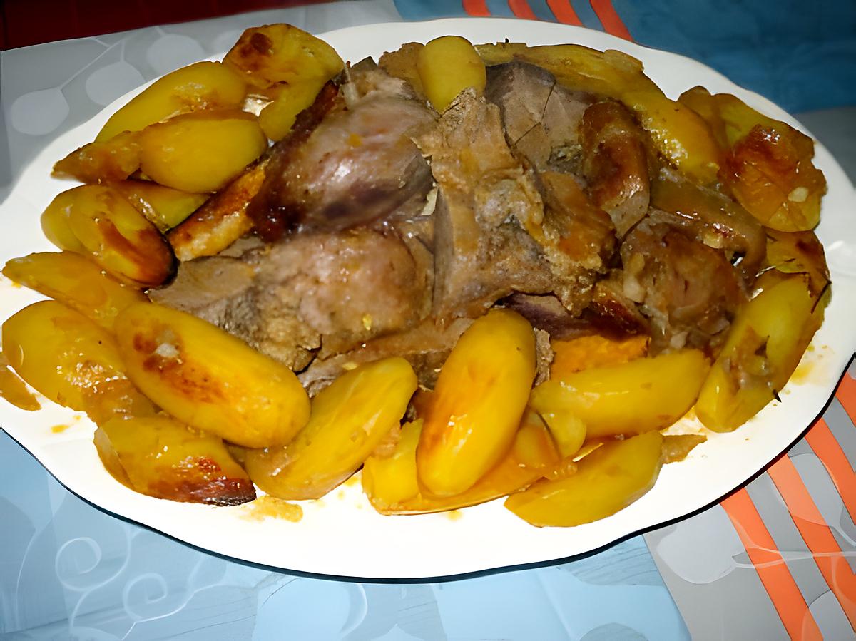 recette agneau au four avec des pommes de terre(à ma façon)