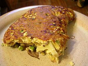 recette Comment utiliser ses restes : Omelette aux céréales-légumes secs & Brocolis