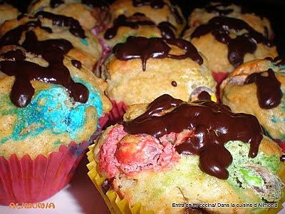 recette MUFFINS EN COULEURS