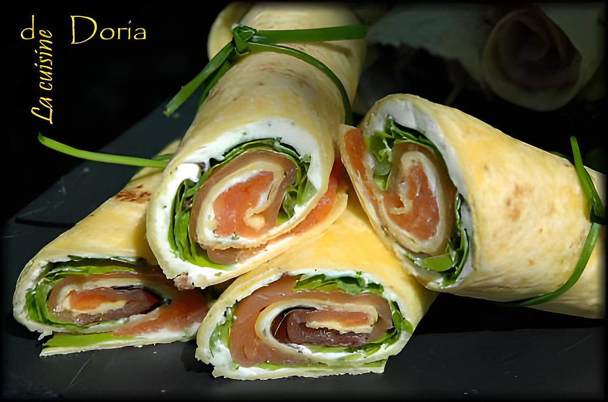 recette Wraps au saumon // Wraps au jambon