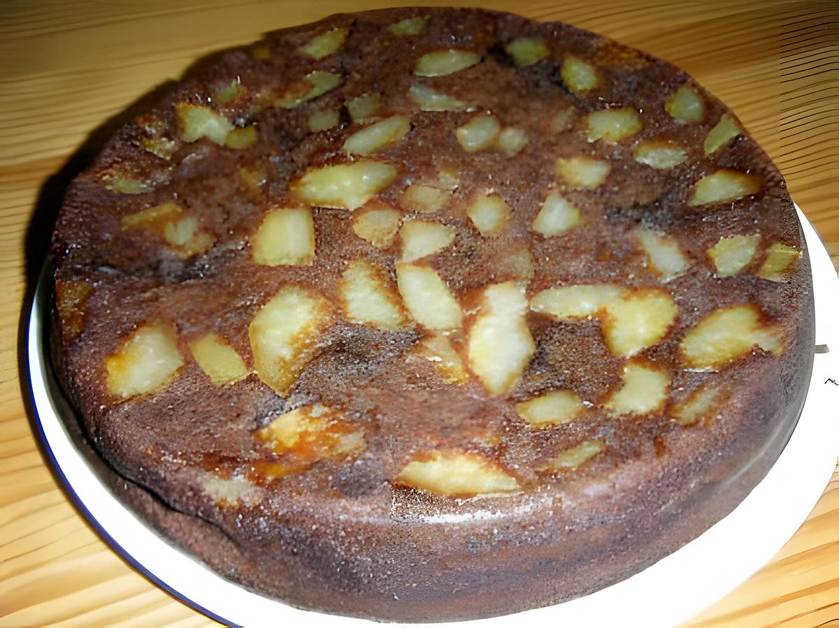 recette gateau choco/poire