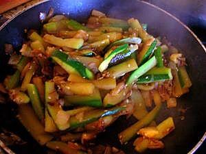 recette Sauté de Concombre et de Courgette