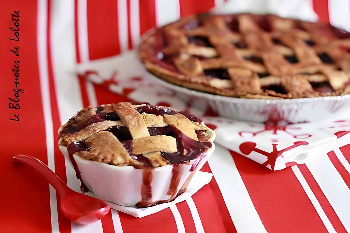 recette Cherry and Blueberry lattice pie