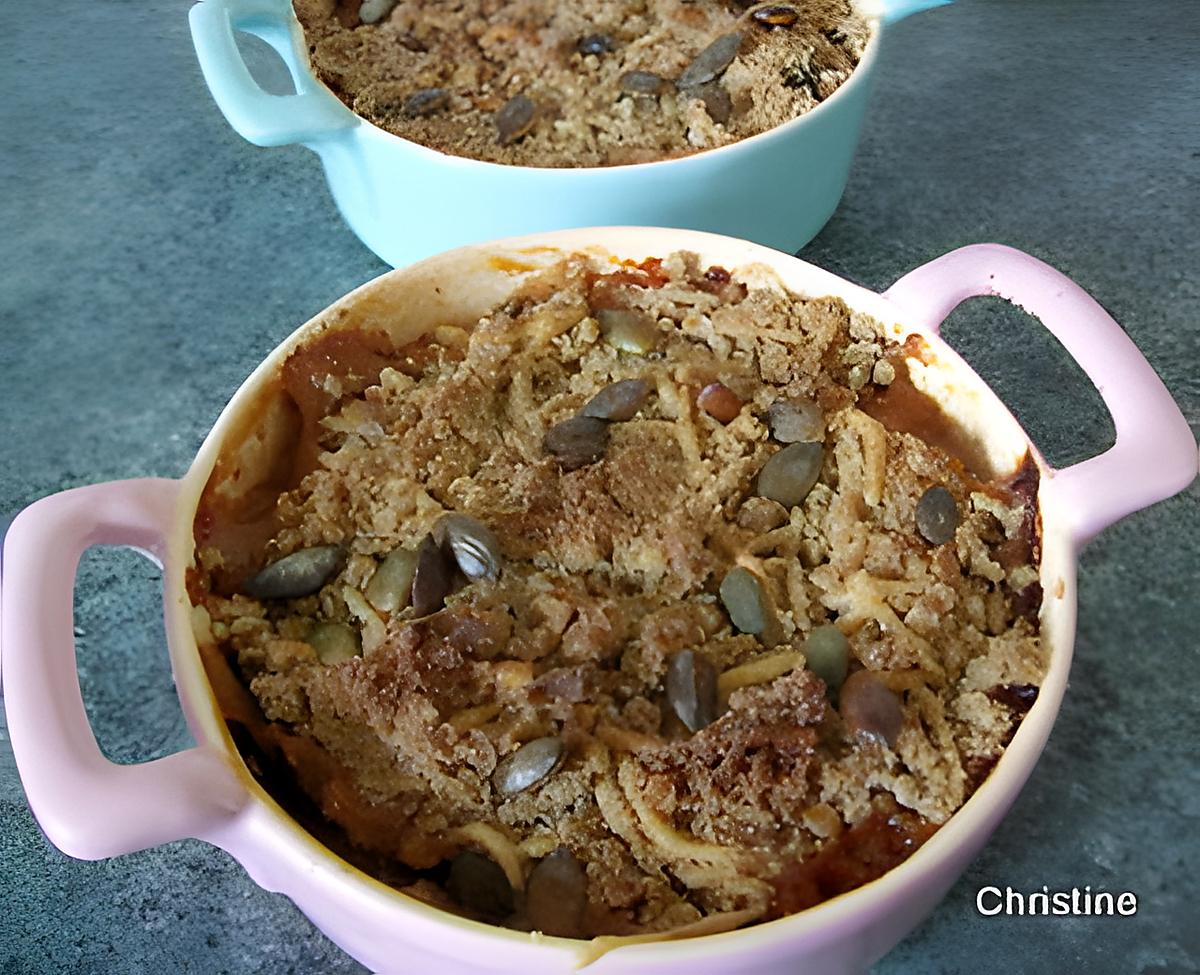 recette Crumble d'aubergine à la farine de sarrasin