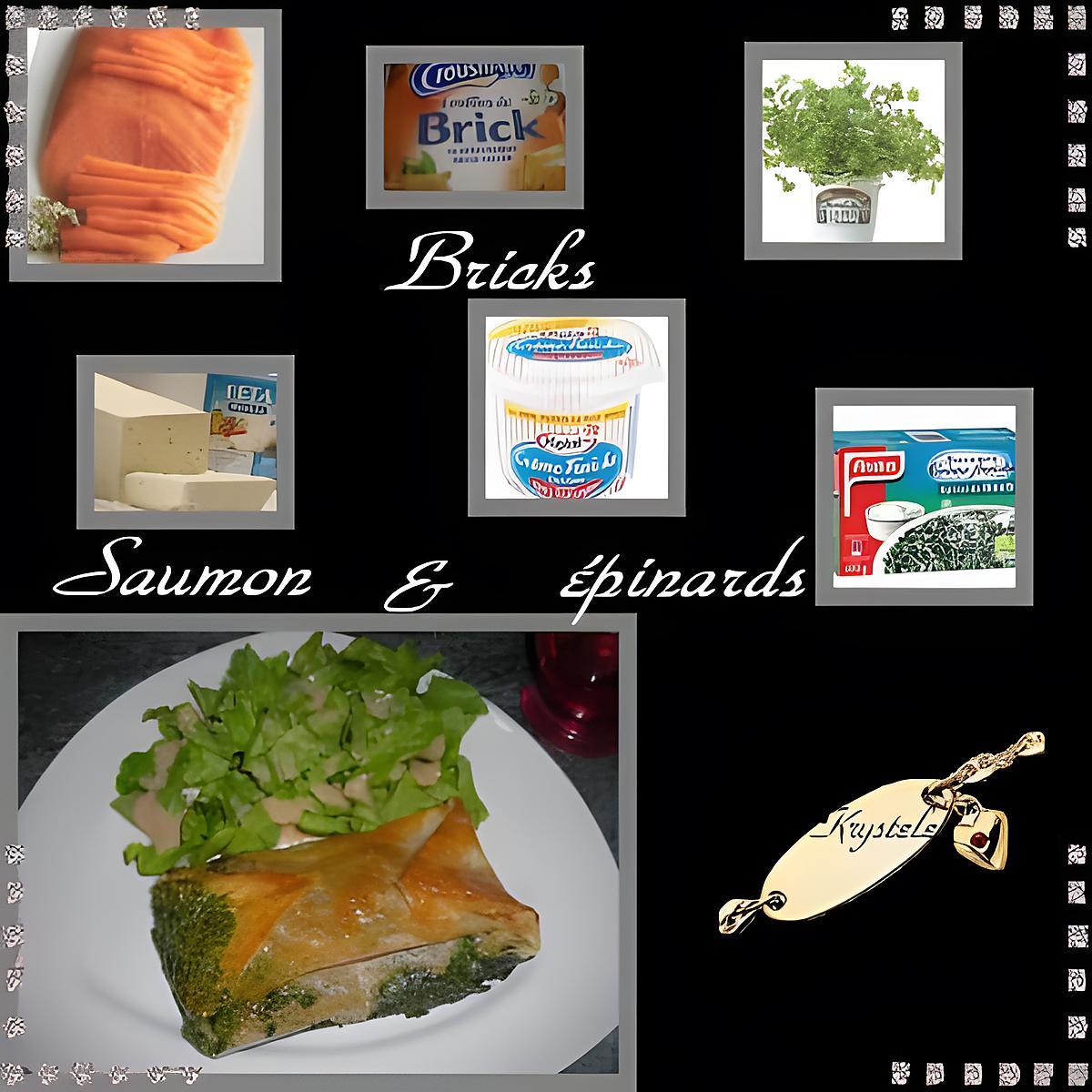 recette bricks saumon & épinards