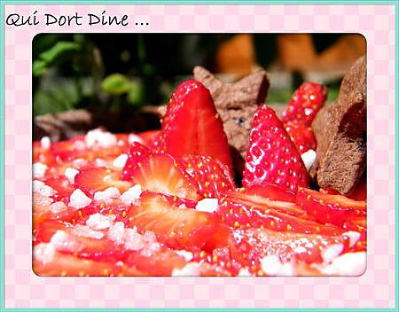 recette OooTarte pannacotta rhubarbe aux fraises ooO