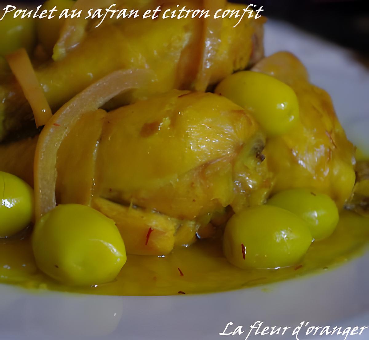 recette Poulet au safran, coriandre et citron confit