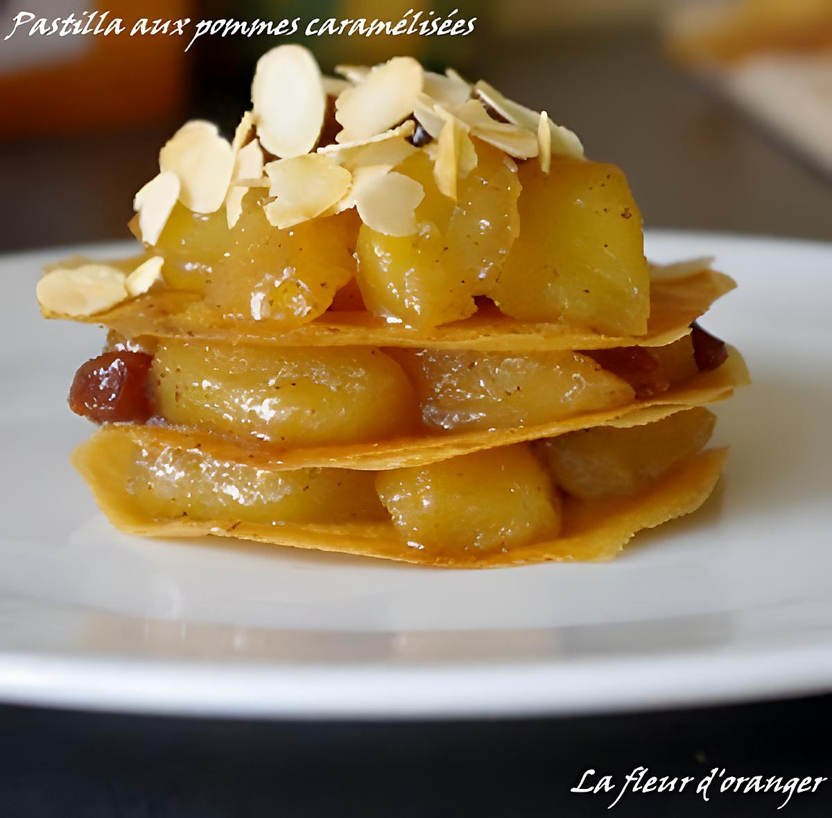 recette Pastilla aux pommes caramélisées