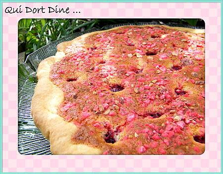 recette Ooo Tarte noix de coco, framboises et pralines roses ooO