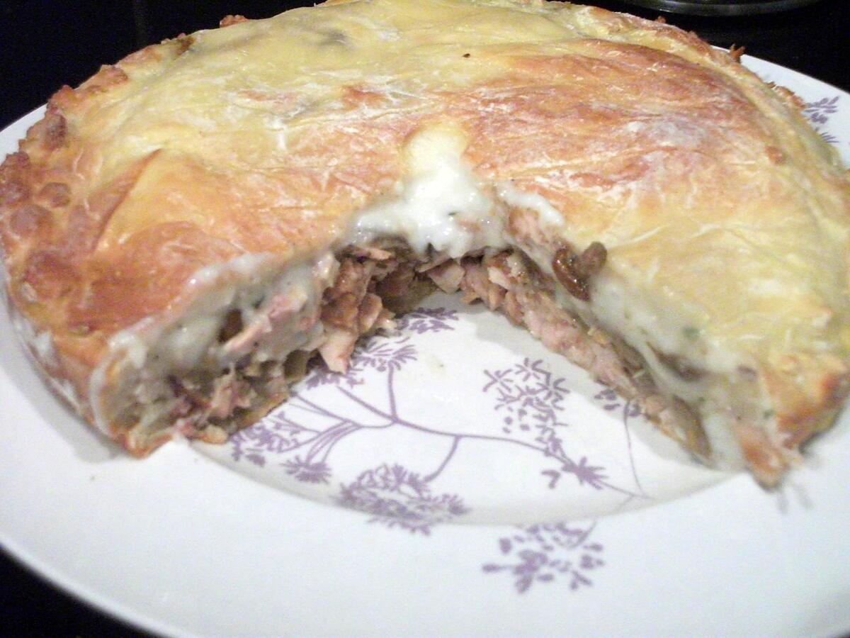 recette Tourte poulet et champignons (régime dukan)