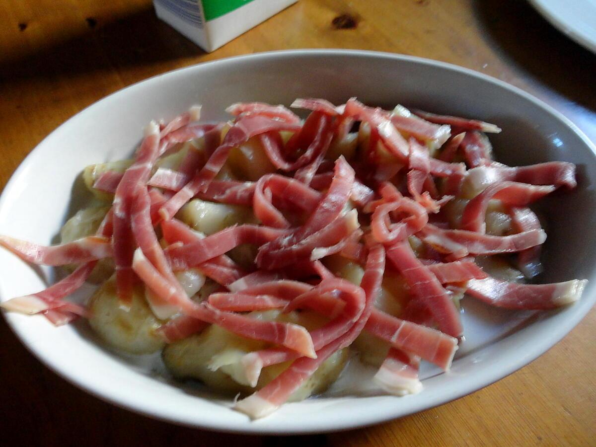 recette topinambours au jambon cru gratinés de " CUISINETTE "