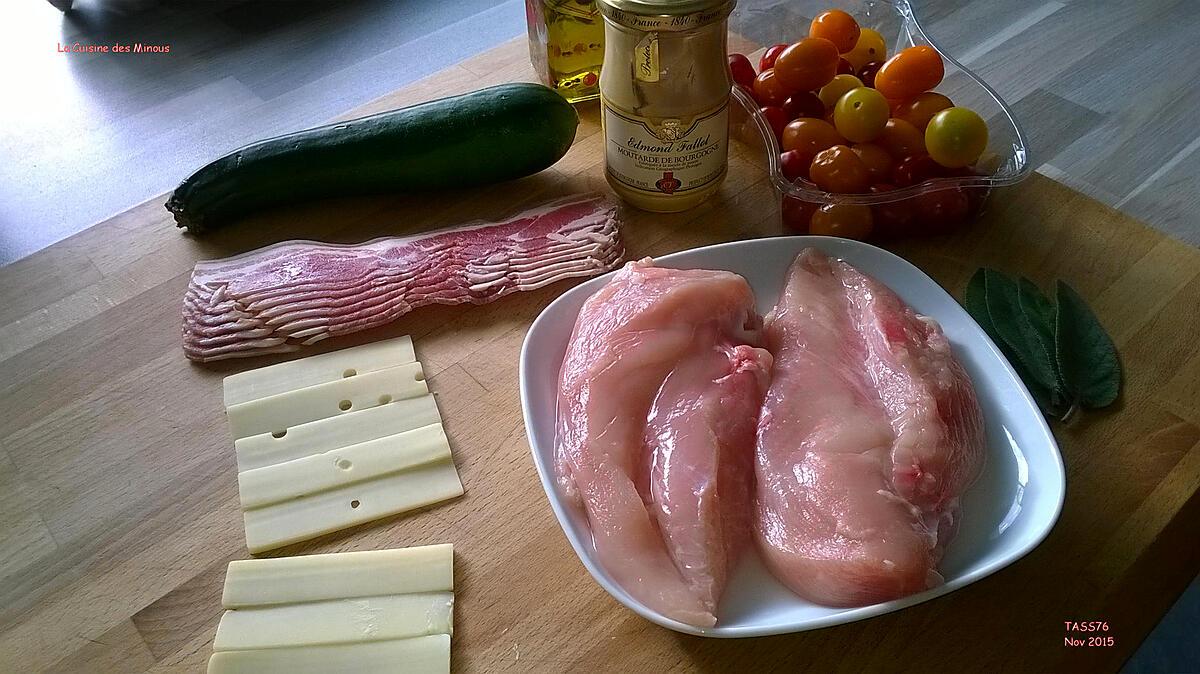 recette Blancs de Poulet Concassée de tomates et Lard Fumé