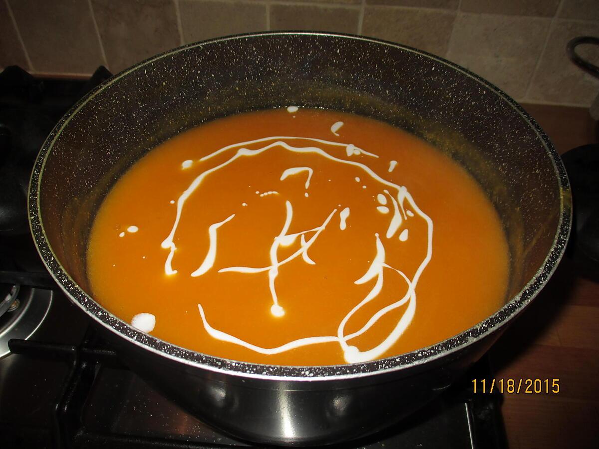 recette soupe de courge saveur noix de coco