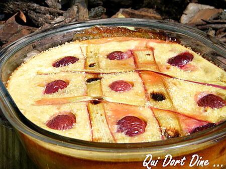 recette Ooo Clafoutis rhubarbe & cerises ooO