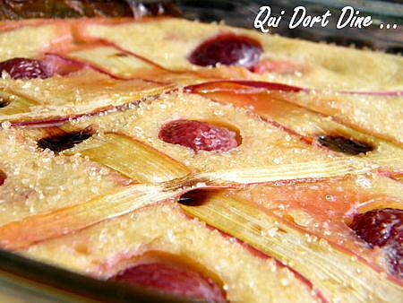 recette Ooo Clafoutis rhubarbe & cerises ooO